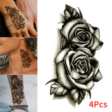 doublerose, tattoo, bodydecorationsticker, art
