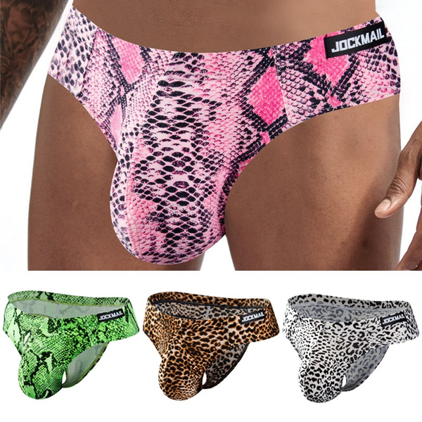 mens Leopard printed Underwear Bikini Swim Trunks Swimsuit Pouch Low Waist  Briefs | Wish