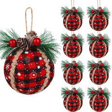 plaidfabricballornament, plaid, Christmas, Tree