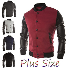 Plus Size, Outdoor, leather, Coat