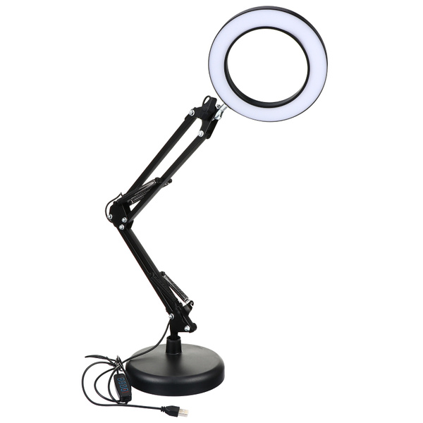 1 Set Magnifying Lamp Bright LED Magnifying Light Desk Clamp 8X