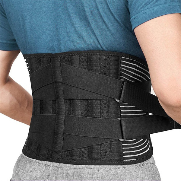 Breathable Air Mesh Back Brace for Men Women Lower Back Pain Relief
