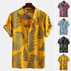Fashion, Hawaiian, Sleeve, loose shirt