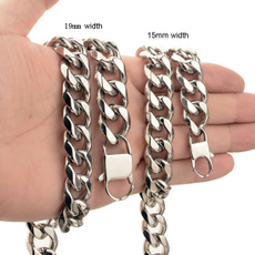 Chain, Choker, Stainless Steel, curbnecklace