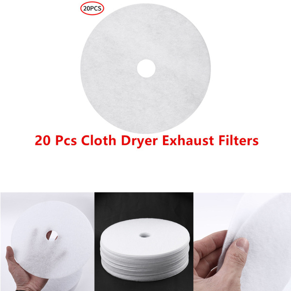 White 20 Pcs Clothes Dryer Replacement Cotton Filter Humidifier Filter