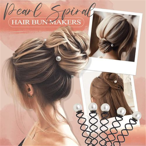 5pcs Pearl Spiral Hair Bun Makers, Spiral Spin Screw Hair Pins, Round Head  Spiral Bobby Pins, Pearl Spiral Hair Pin Clip Jewelry, for Women to Tie The  Hair Quickly DIY Hair Style |