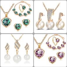 Accesorios de boda, Necklaces For Women, Joyería de pavo reales, Austrian Crystals
