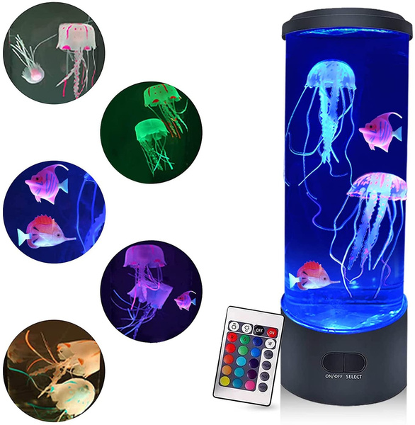 Jellyfish Lava Lamp, Jellyfish Lamp with 16 Color Changing Lights ...