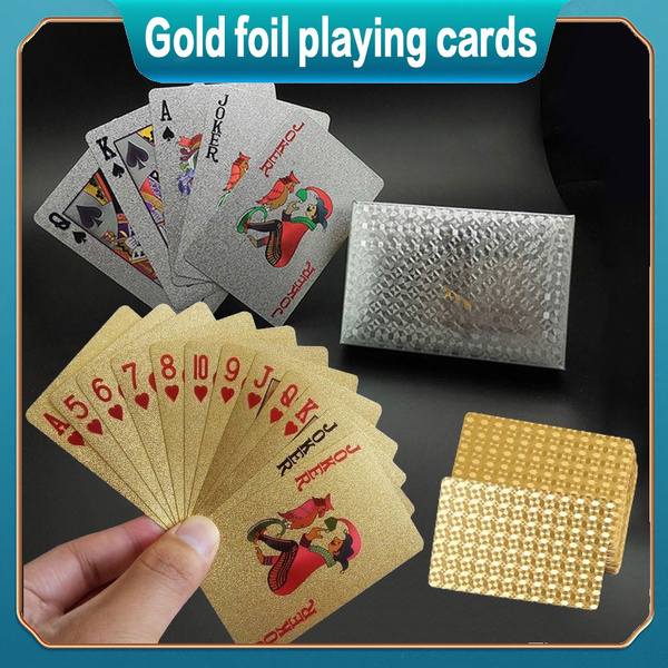 Details about   Folienspielkarten Plated Plastic Gold Poker für Tischspiele Unterhaltung