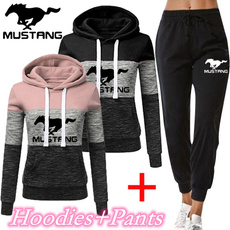 hooded, pants, Women's Fashion, Hoodies+Pants