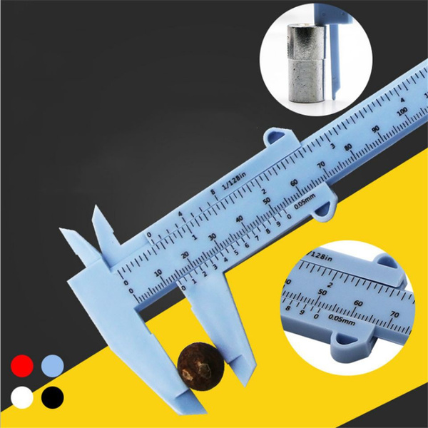0-130mm 0.05mm Vernier Caliper Double Rule Scale Plastic Vernier ...