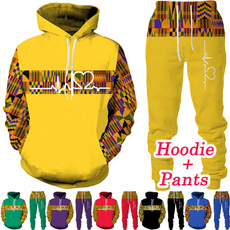 hoodedsuit, 3D hoodies, heartbeatprint, pants