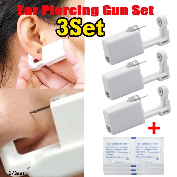 1PC NO PAIN Piercer Tool Disposable Sterile Ear Piercing Unit