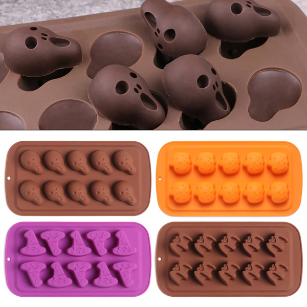 Easy Halloween Silicone Molds Baking Ideas; Pumpkin, Skulls