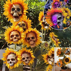 decoration, Flowers, art, Skeleton