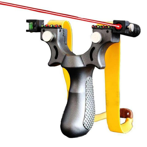 Laser Aiming Slingshot Equipped with Level Instrument for Outdoor Sports  Hunting