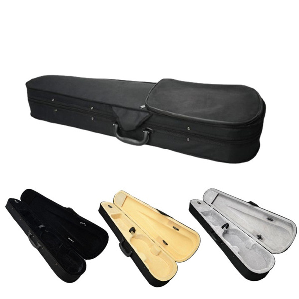 Durable Cloth Fluff Triangle Shape Case with Silver Gray Lining for 4/4 Violin Black Durable Cloth Fluff Triangle Shape Case with Silver Gray Lining for 4/4 Violin Black