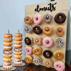 Donuts Table Wedding Decoration Wooden Wall Holds Donut Boards Stand Hanging 