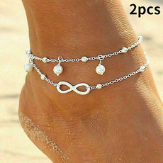 doublepearlanklet, Jewelry, Chain, ladiesanklet
