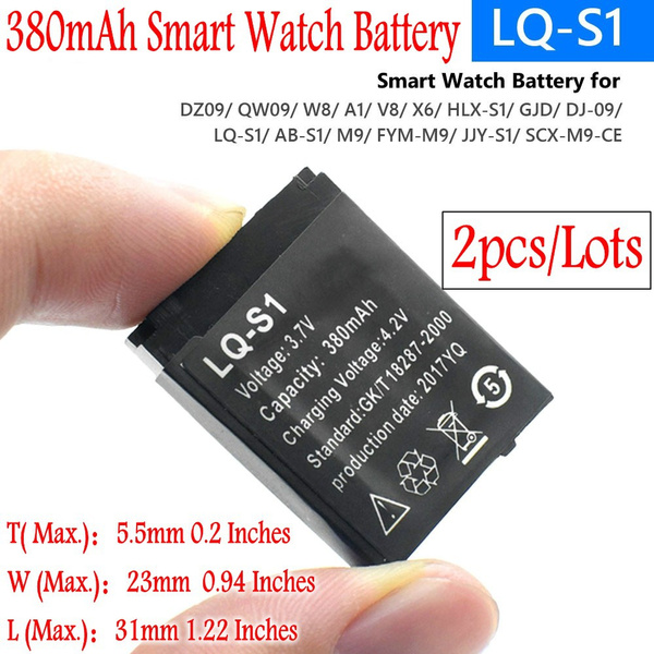 380mAh LQ S1 Battery SmartWatch LQ S1 Battery Original DZ09 Smart