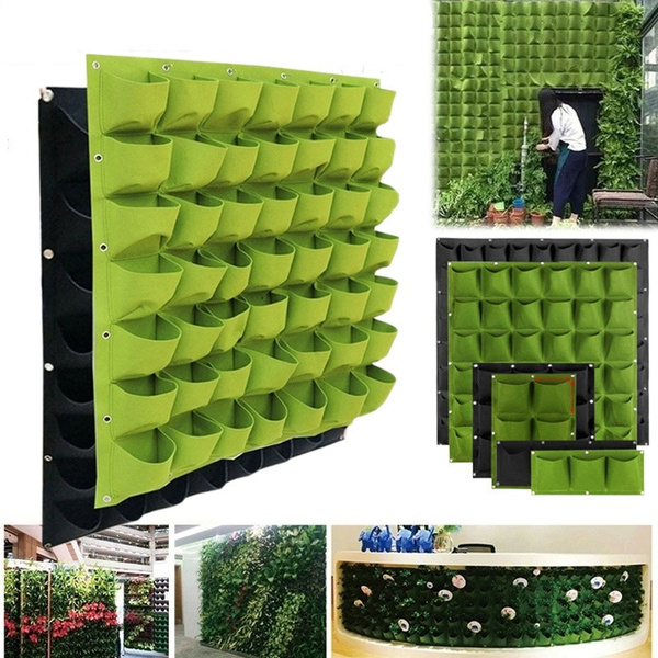  49 Pockets Hanging Planter Bags, Hanging Vertical Wall