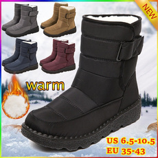 ankle boots, Plus Size, fur, Winter