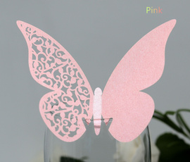 butterfly, wineglasse, glasscuppapercard, Home & Living