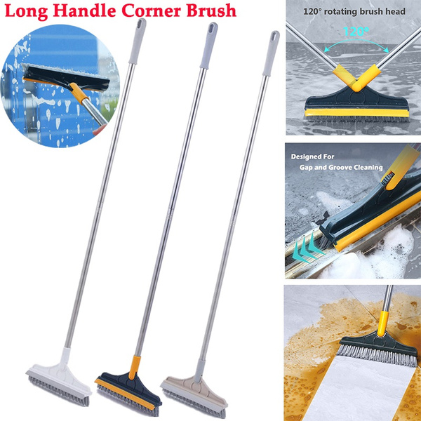 120° Rotating Corner Brush 110cm Long Handle Floor Groove Broom Dust  Scraper Brush Floor Carpet Cleaner Sweeper Wash Mop Household Cleaning Tool