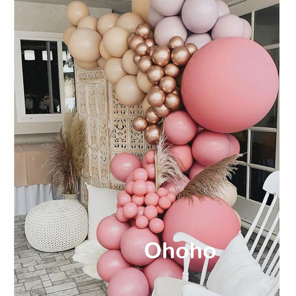 Rustic Wedding Balloons Garland Arch Kit Dusty Pink Blush Balon Baby ...