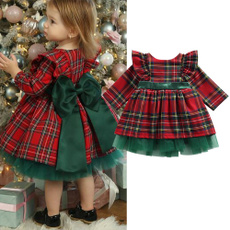 gowns, Baby Girl, christmasdressesforgirl, Plaid Dress