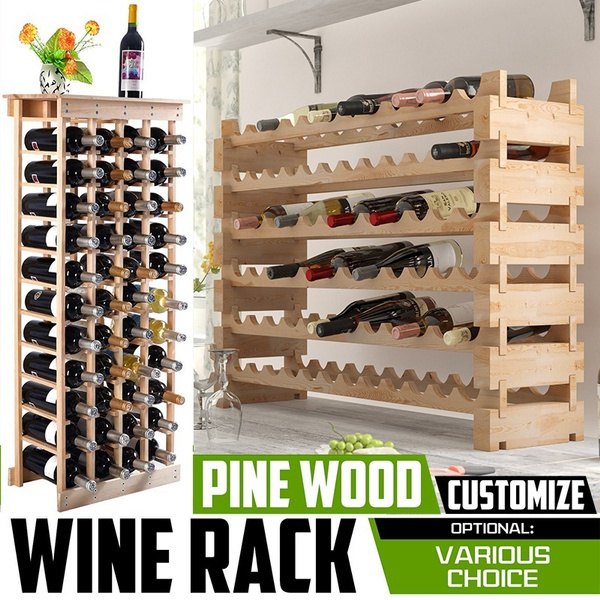 72 Bottle Wine Rack Stackable Bottle Holder 6Tier Storage Shelf Free