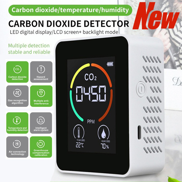 1PC New CO2 TVOC HCHO Air Detector Carbon Dioxide Sensor Monitor ...