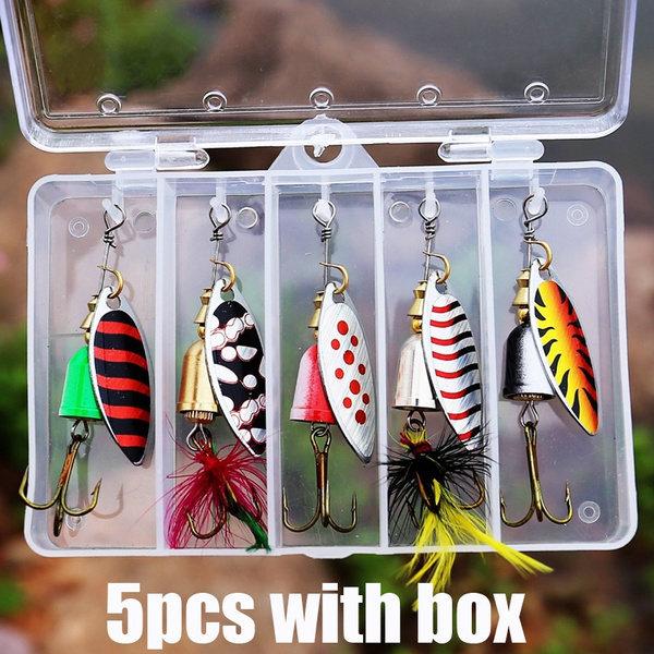 Funny Fishing Lure Spinner bait Bass Trout Salmon Hard Metal Baits