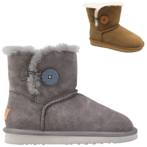 Grosby Women s Button UGG Boots Sheepskin Water