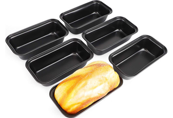 6 Pack Mini Loaf Pans,Non-Stick Baking bread Pan,Carbon Steel