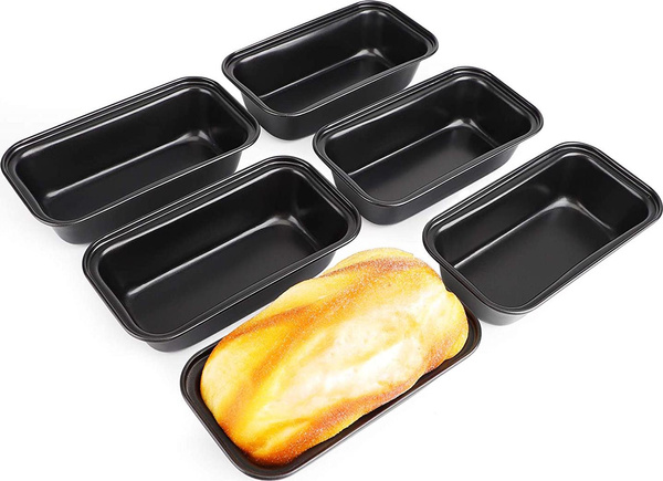 Zddaoole 6 PCS Nonstick Carbon Steel Baking Bread Pan,Mini Loaf Pans,Small  Banana Bread Tins,6.2 x 3.2