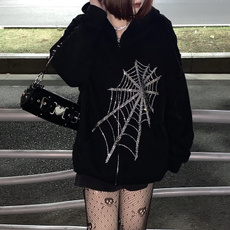 Goth, Plus Size, gothic clothing, zipper hoodie