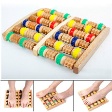 footmassager, pressingkneading, Colorful, Wooden