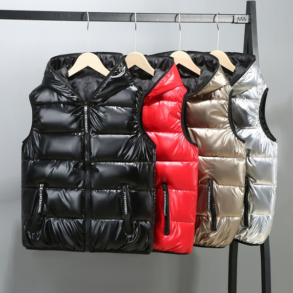 Shiny puffer shop vest mens