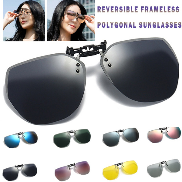 pair Unisex Clip on Sunglasses Polarized Flip Glasses Clips Anti Glare |