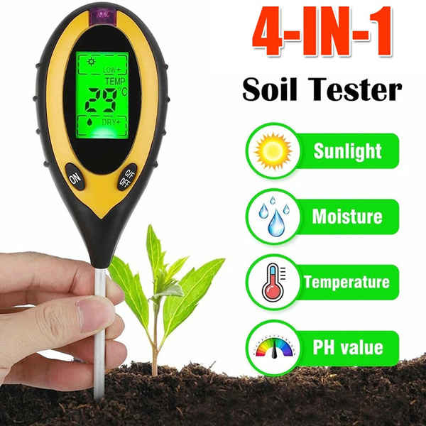 Soil Ph Meter 4-in-1 Soil Tester Moisture Digital Plant