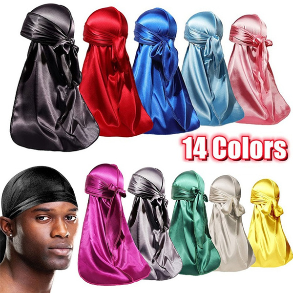 Silk Durag Long Tail, Bandana Pirate Durag, Durag Cap Men