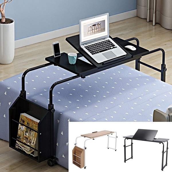 Overbed Table With Wheels Overbed Desk Over Bed Desk King Queen Bed