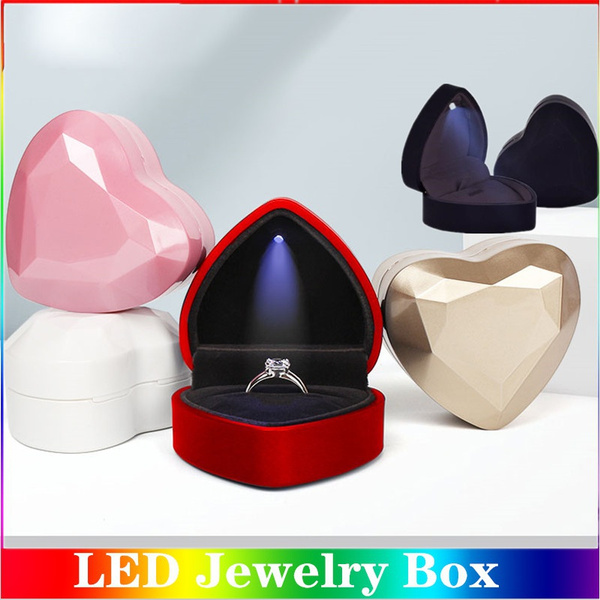 Heart LED Light New Gift Ring Bracelet Pendant Necklace Plush Love