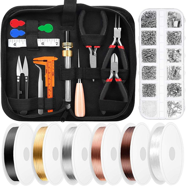 Jewelry Making Supplies Kit with Craft Ring Wire, Jewelry Tools, Jewelry  Pliers and Jewelry Findings for Jewelry Repair, Wire Wrapping and Beading