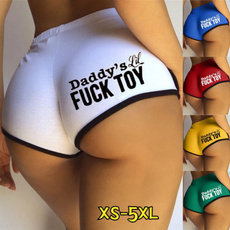 cottonshort, Shorts, letter print, women shorts