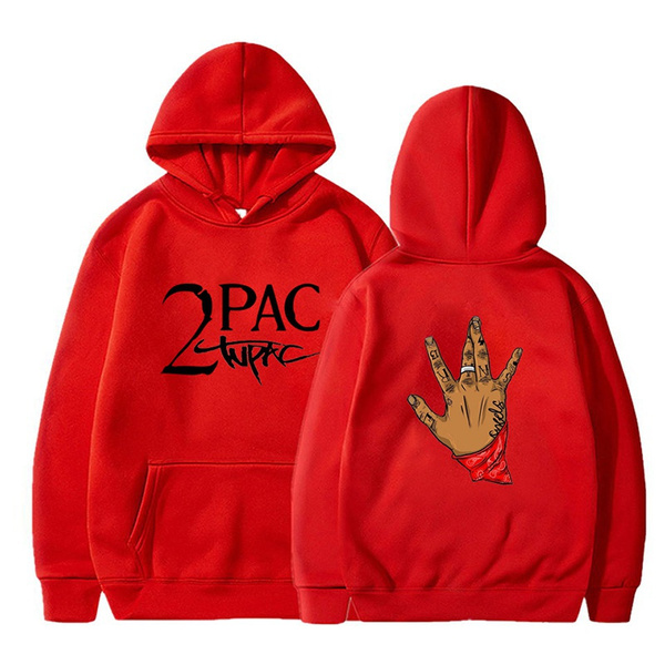 2pac clearance red hoodie