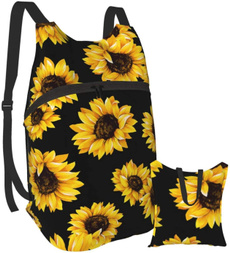 hikingbag, Sunflowers, blossom, Backpacks