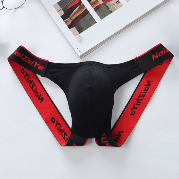 Men's Sexy Underwear Thong Low Waist U Convex Waist Bag Briefs ...