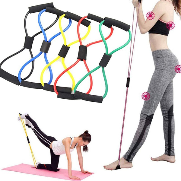 Yoga Resistance Exercise Bands Gym Fitness Equipment Pull Rope 8